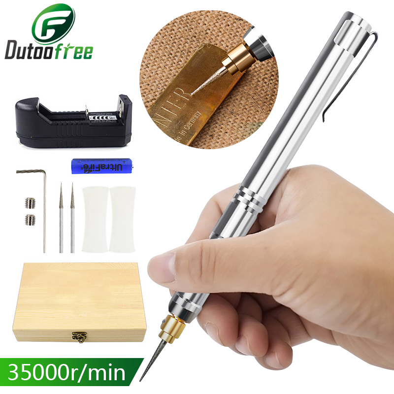 Cordless Rotary Tool Kit Accessories - Беспроводной вращающийся мини-набор инструментов, деревообрабатывающая гравировальная