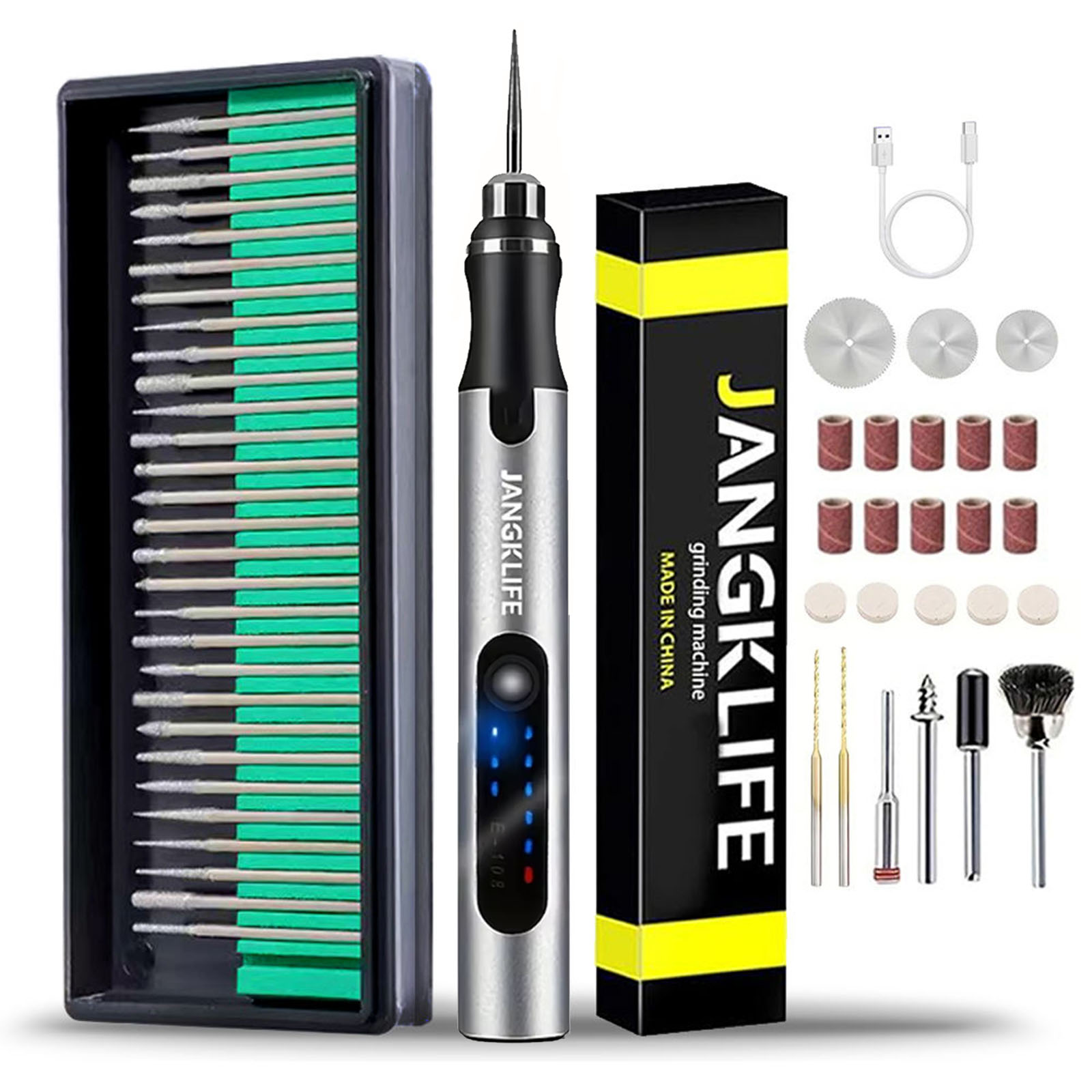 Cordless Rotary Tool Kit Accessories - JANGKLIFE USB беспроводной роторный набор инструментов