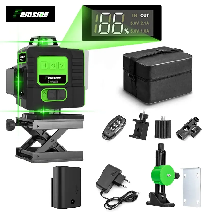 Laser Level 16 Lines 4D Green - Лазерный уровень FEIDSIDE с 16/12 линиями