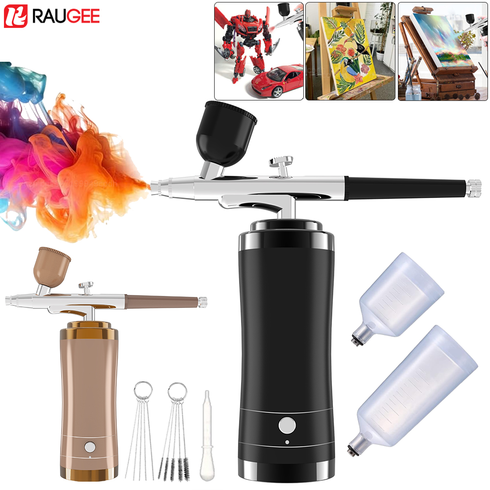 Airbrush Kit With Mini Compressor - Аэрограф, беспроводной комплект аэрографа с компрессором,