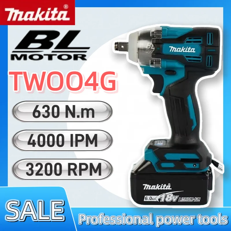 Brushless Cordless Electric Drill 18V - Бесщеточная отвертка Makita TW004G, 630 Нм,
