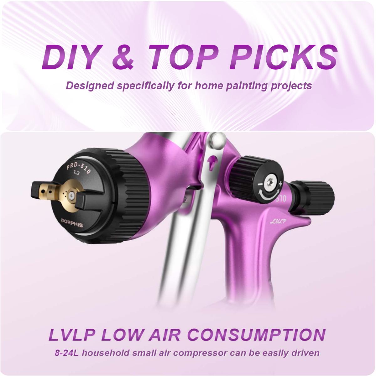Airbrush Kit With Mini Compressor - Оригинальный краскопульт PORPHIS PRD-510 LVLP с