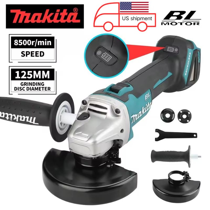 Brushless Angle Grinder Battery Powered - Бесщеточная электрическая угловая шлифовальная машина Makita