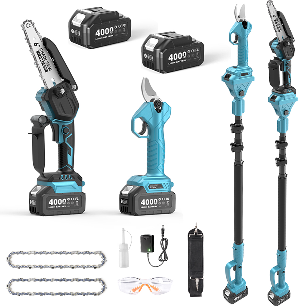 Mini Electric Chainsaw 6 Inch - Taskstar 3-в-1 бесщеточный сучкорез на штанге