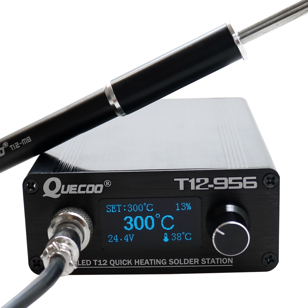 Digital Soldering Station T12 - Цифровая паяльная станция QUECOO T12-956, электронный