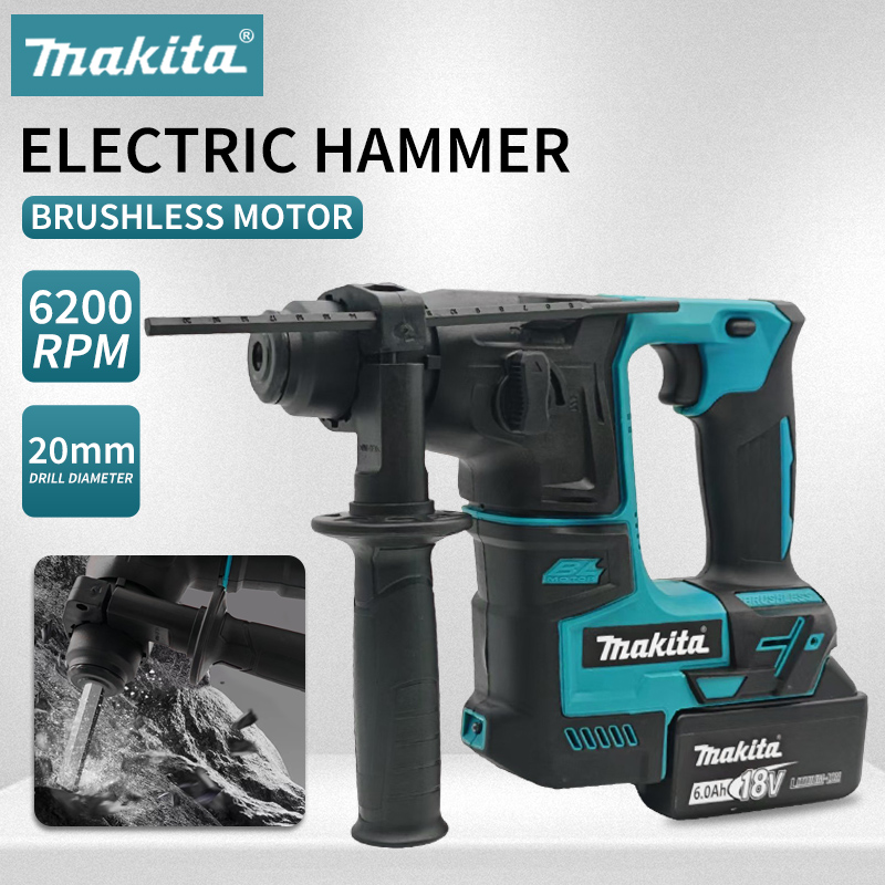 Brushless Cordless Electric Drill 18V - Бесщеточный аккумуляторный перфоратор Makita, беспроводная дрель-шуруповерт,