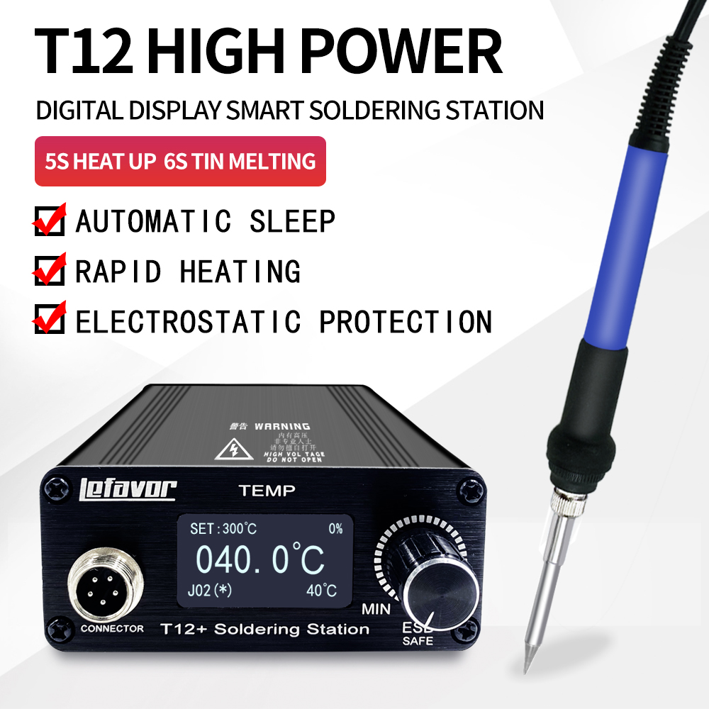 Digital Soldering Station T12 - Паяльная станция T12 +, паяльник 1,3-дюймовый