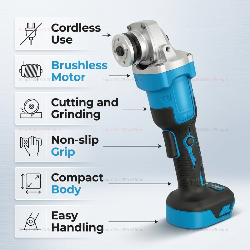 Беспроводная бесщеточная углов – обзор и цена Brushless Angle Grinder Battery Powered