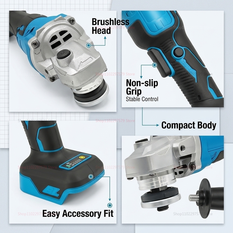 Беспроводная бесщеточная углов – обзор и цена Brushless Angle Grinder Battery Powered