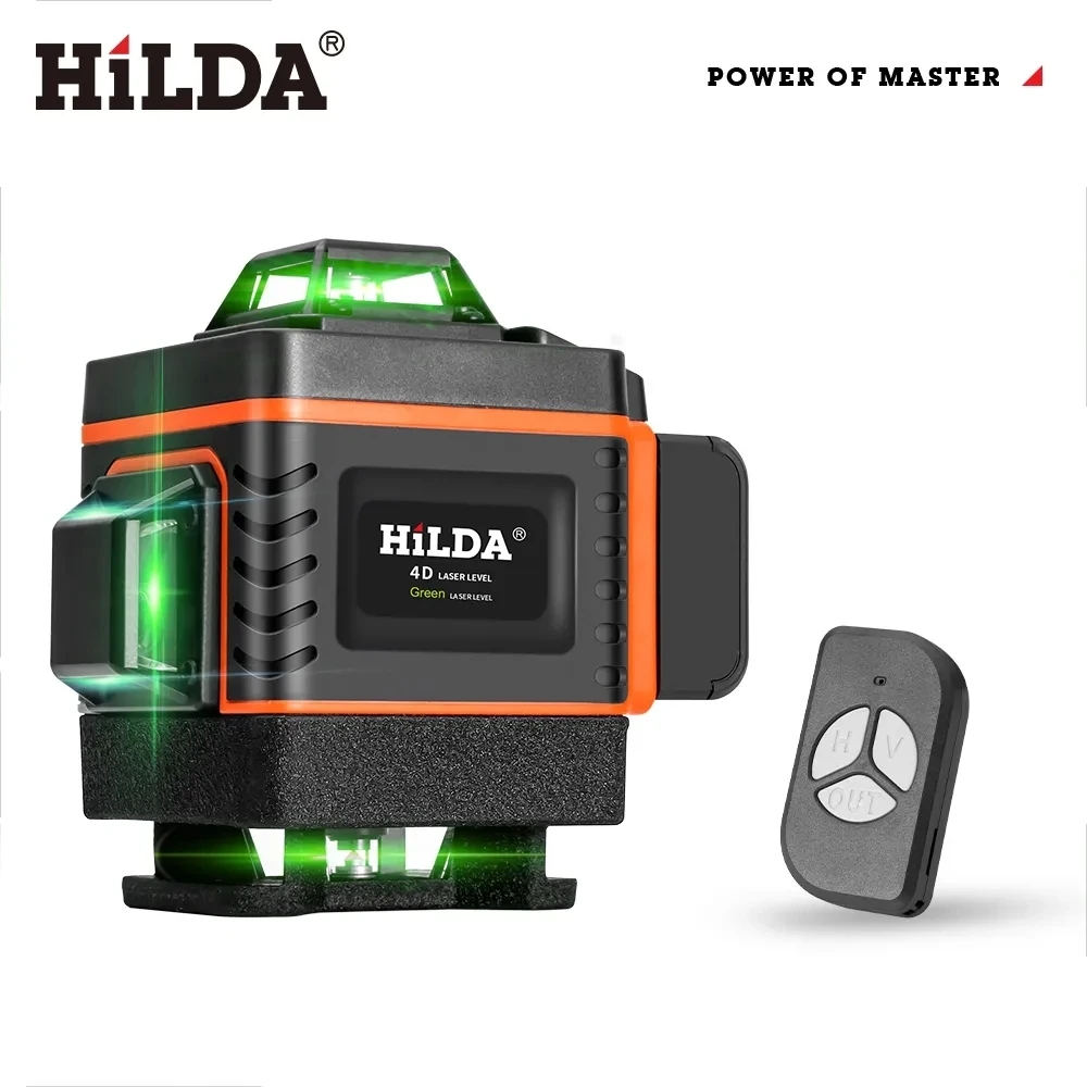 HILDA 16/12 линий 4D лазерный  – обзор и цена Laser Level 16 Lines 4D Green