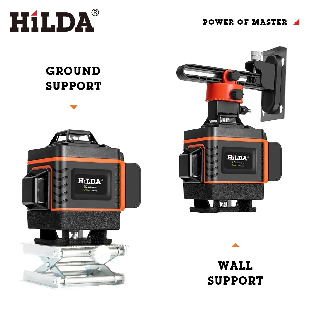 HILDA 16/12 линий 4D лазерный  – обзор и цена Laser Level 16 Lines 4D Green