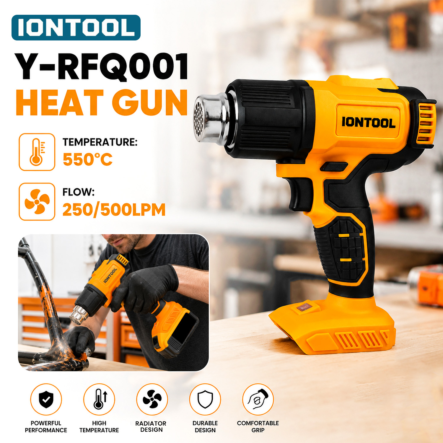 Беспроводной термофен IONTOOL  – обзор и цена Cordless Heat Gun For Shrink Tubing