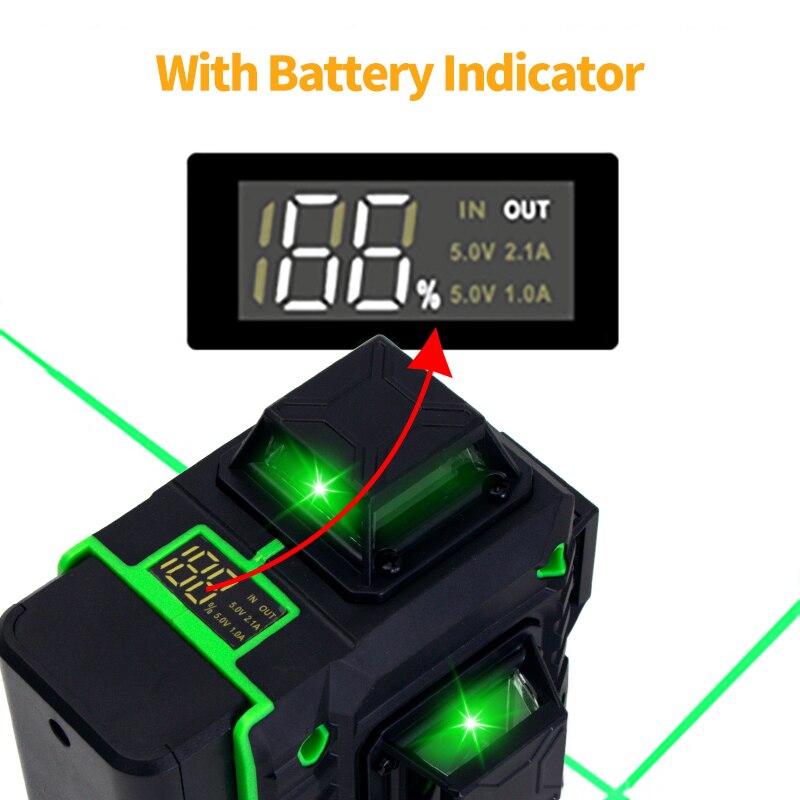 Лазерный уровень FEIDSIDE с 16 – обзор и цена Laser Level 16 Lines 4D Green