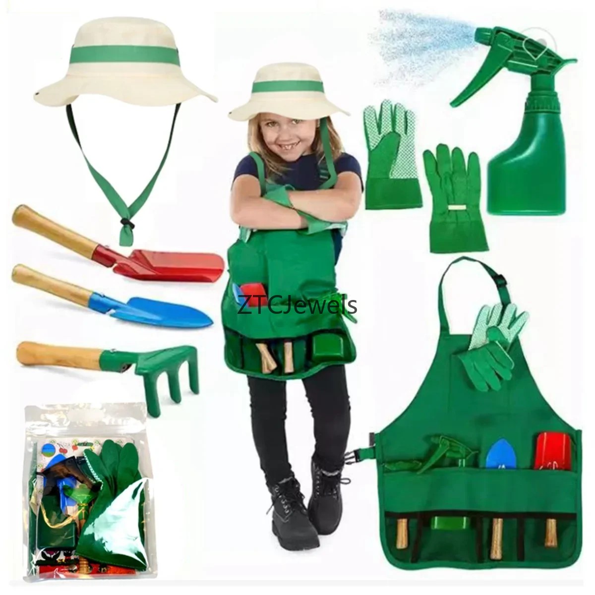 Детский садовый фартук с набор – обзор и цена Garden Tools