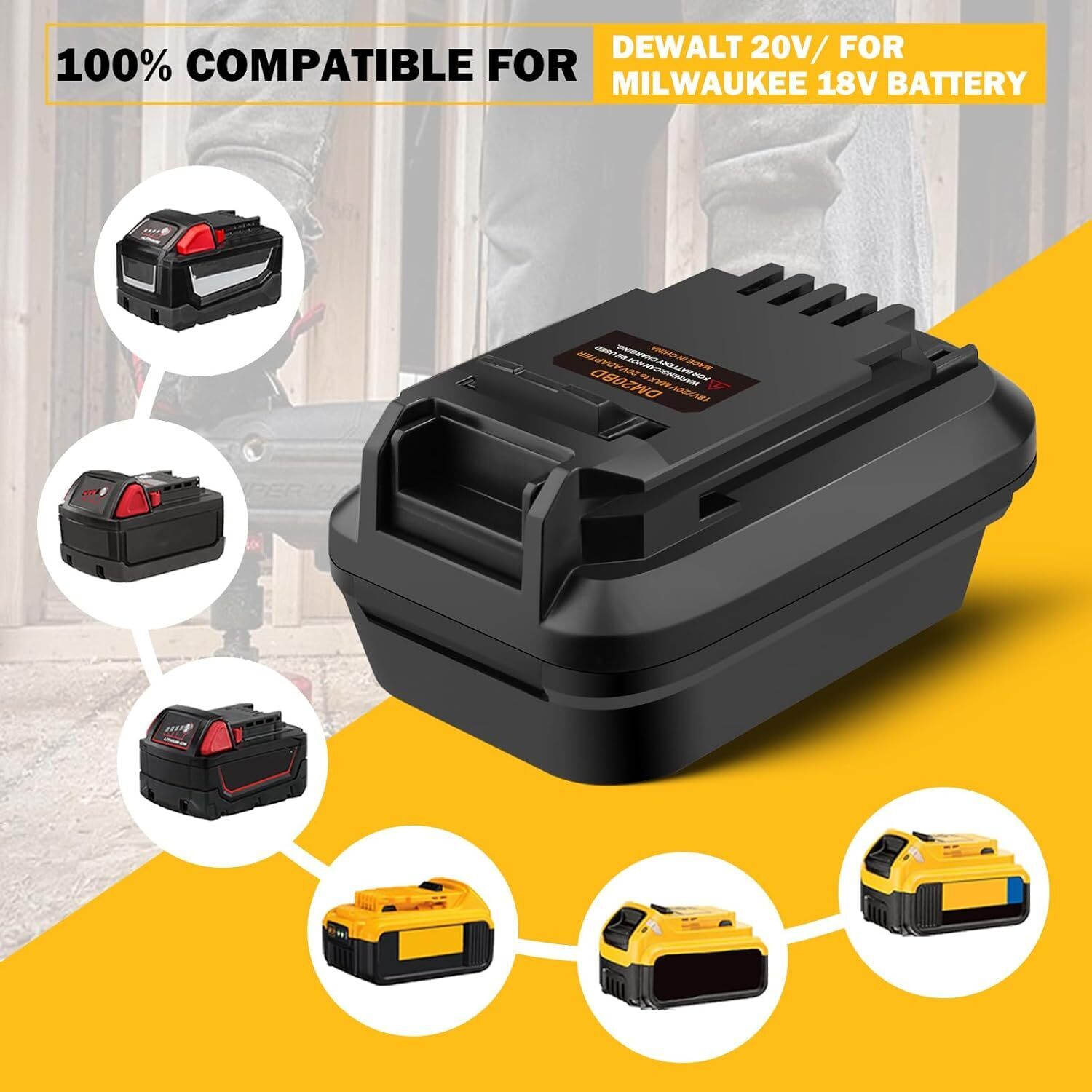 Адаптер для аккумуляторов DM20 – обзор и цена Brushless Cordless Electric Drill 18V