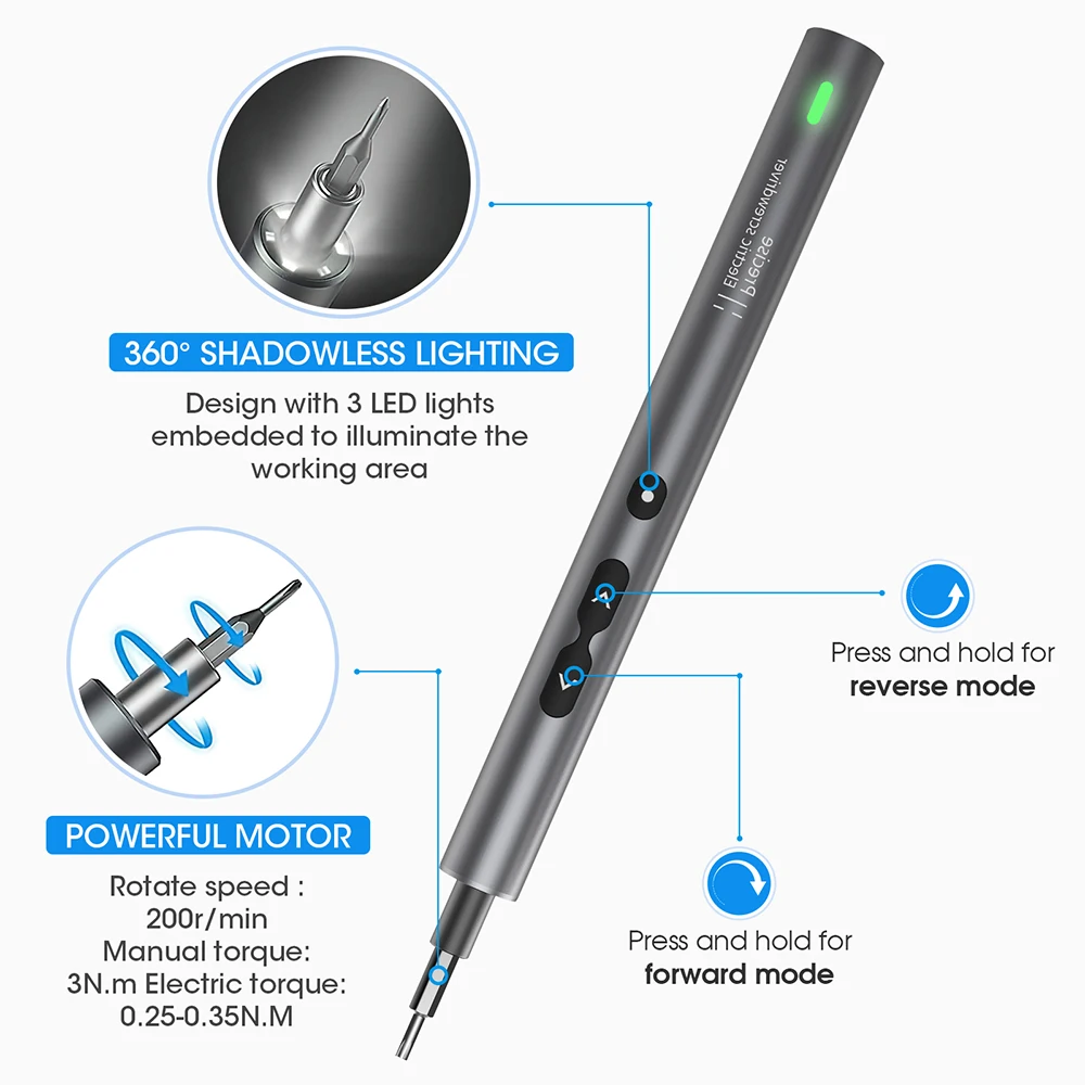 Набор прецизионных электрическ – обзор и цена Electric Screwdriver Rechargeable Usb