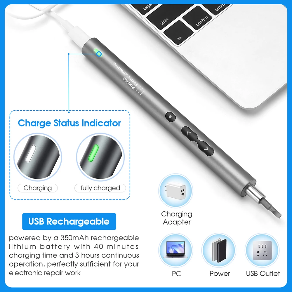 Набор прецизионных электрическ – обзор и цена Electric Screwdriver Rechargeable Usb