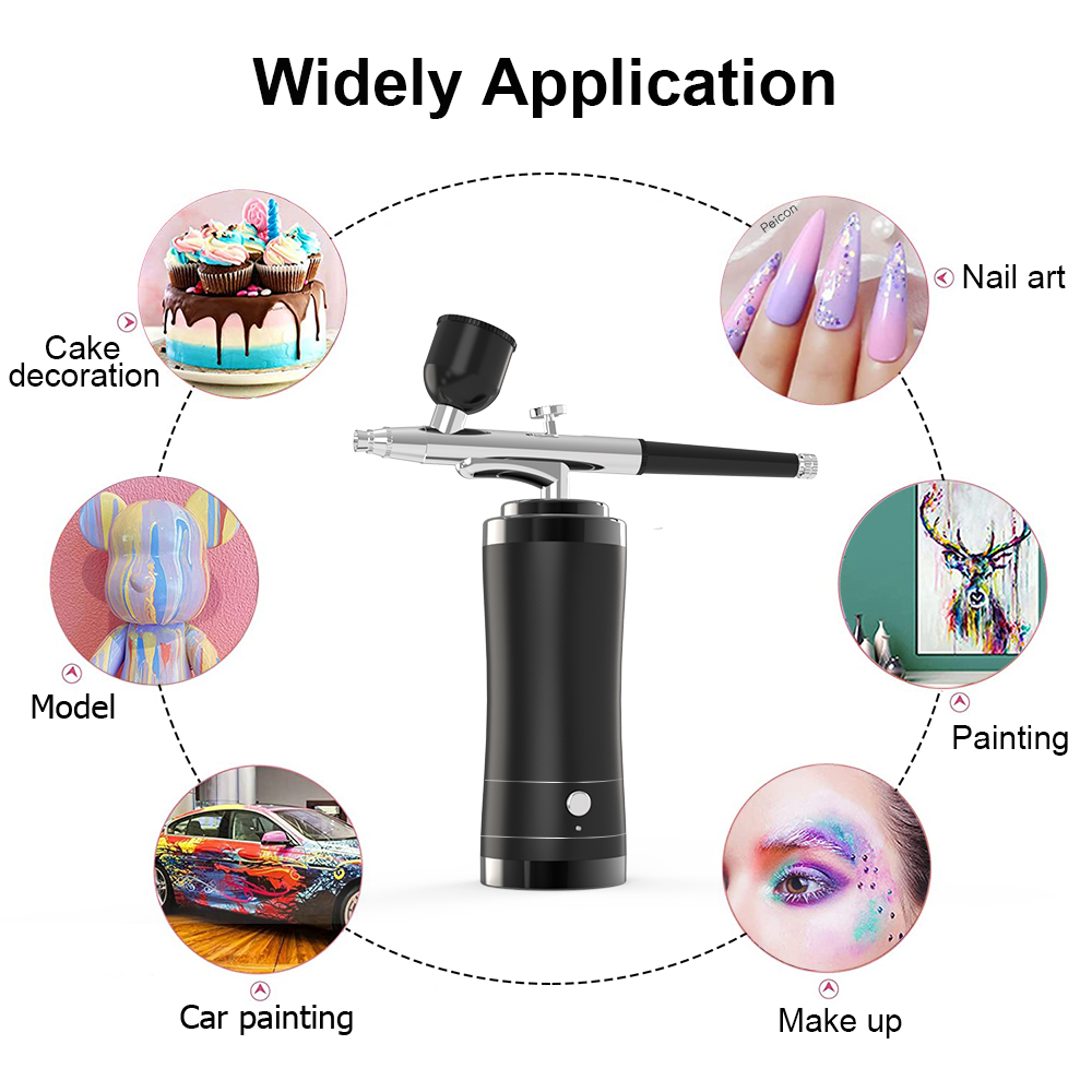 Аэрограф, беспроводной комплек – обзор и цена Airbrush Kit With Mini Compressor