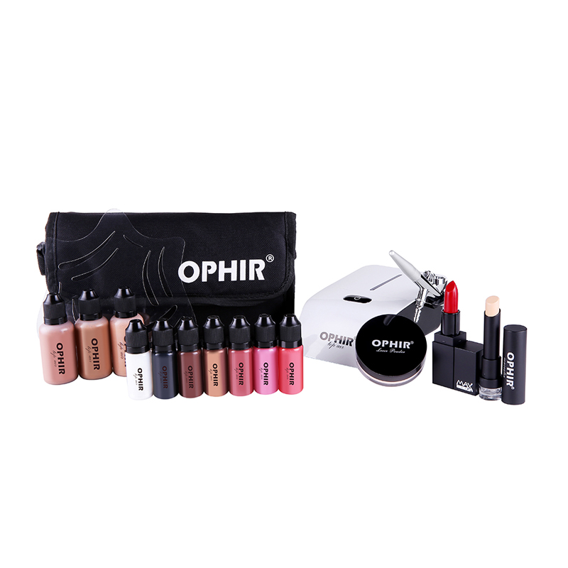 OPHIR Pro набор для макияжа 0, – обзор и цена Airbrush Kit With Mini Compressor