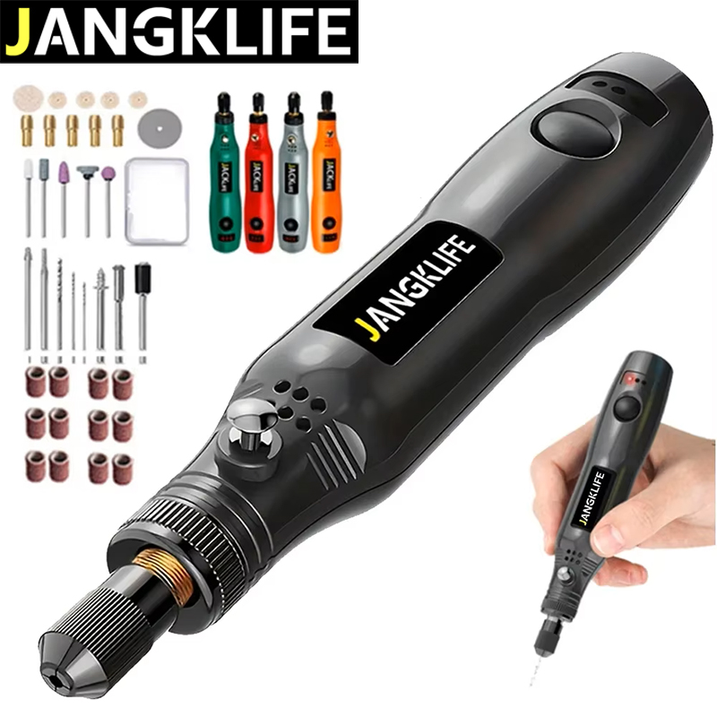 JANGKLIFE USB беспроводной рот – обзор и цена Cordless Rotary Tool Kit Accessories