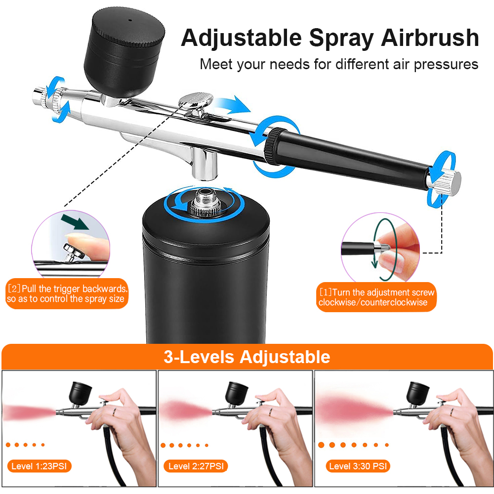 Аэрограф с компрессором Портат – обзор и цена Airbrush Kit With Mini Compressor