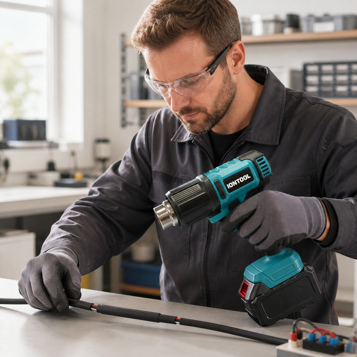 IONTOOL 250/500 л/мин 550 ℃    – обзор и цена Cordless Heat Gun For Shrink Tubing