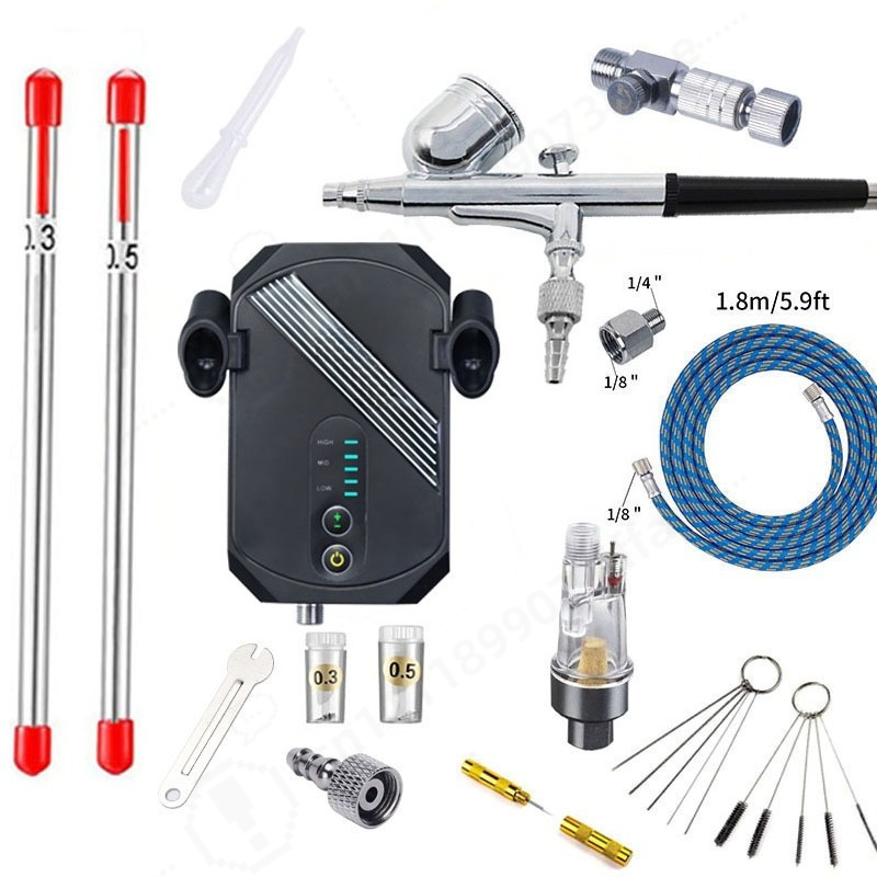 Мини-компрессор для аэрографа, – обзор и цена Airbrush Kit With Mini Compressor