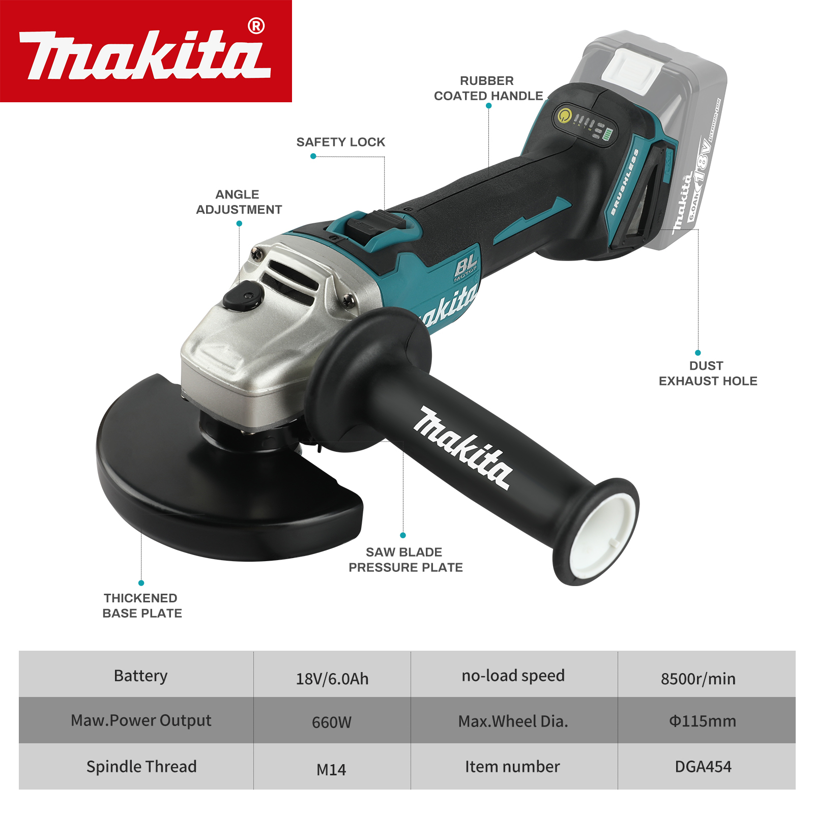 Аккумуляторная угловая шлифмаш – обзор и цена Brushless Angle Grinder Battery Powered