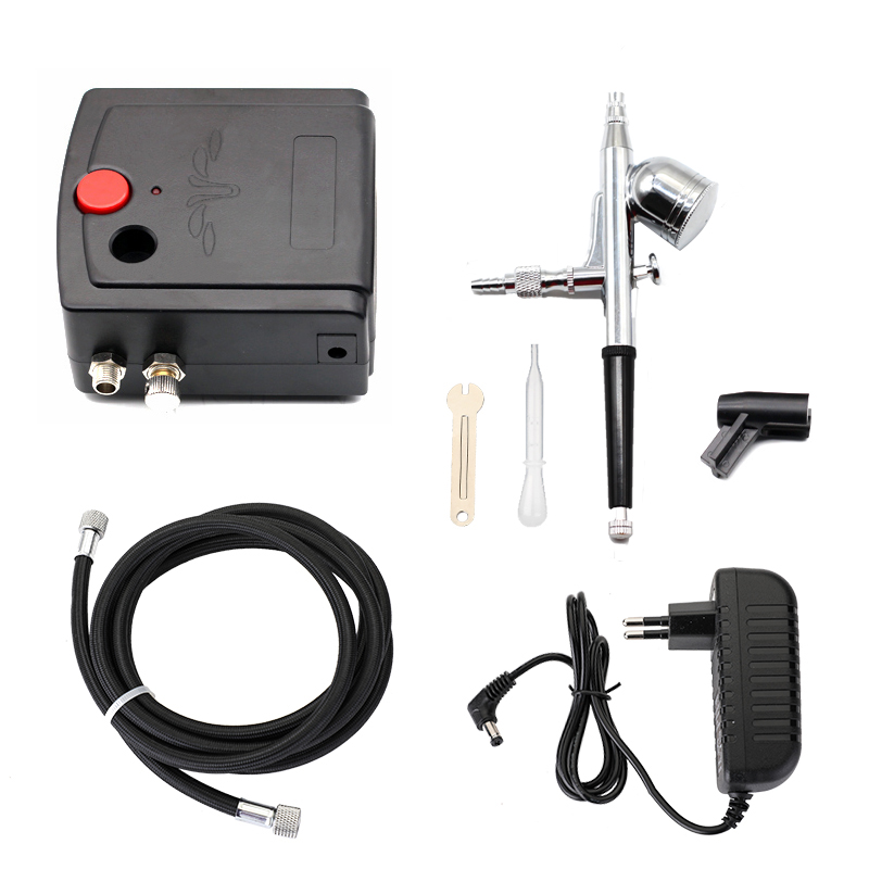 Пистолет-распылитель двойного  – обзор и цена Airbrush Kit With Mini Compressor