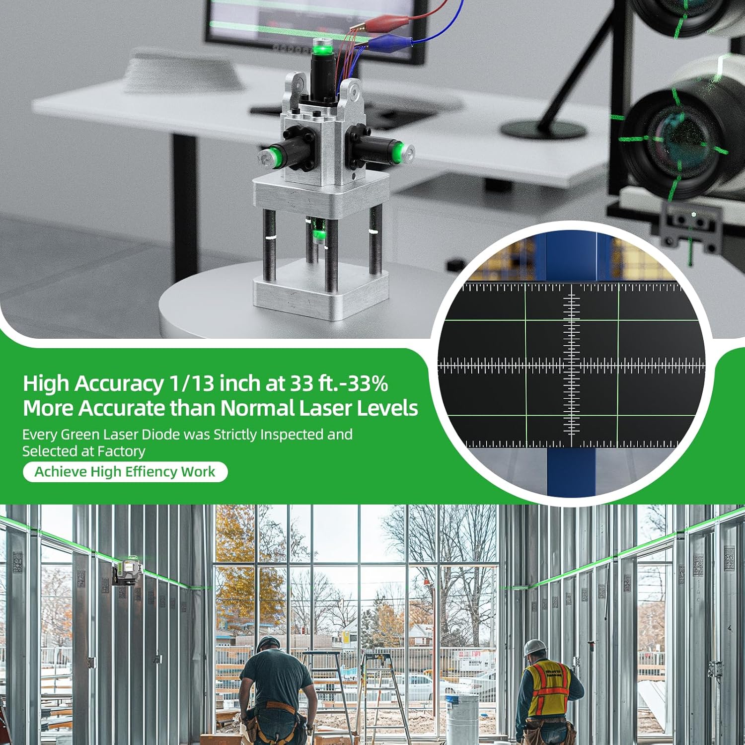 Huepar 4D перекрестный лазерны – обзор и цена Laser Level 16 Lines 4D Green