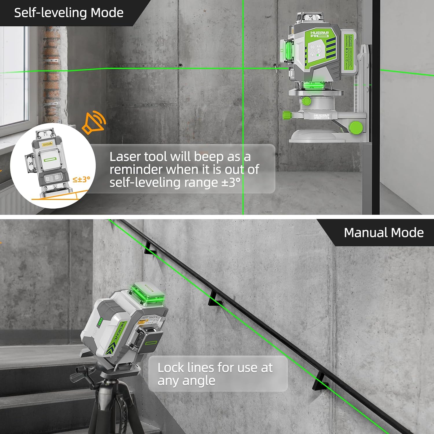 Huepar 4D перекрестный лазерны – обзор и цена Laser Level 16 Lines 4D Green