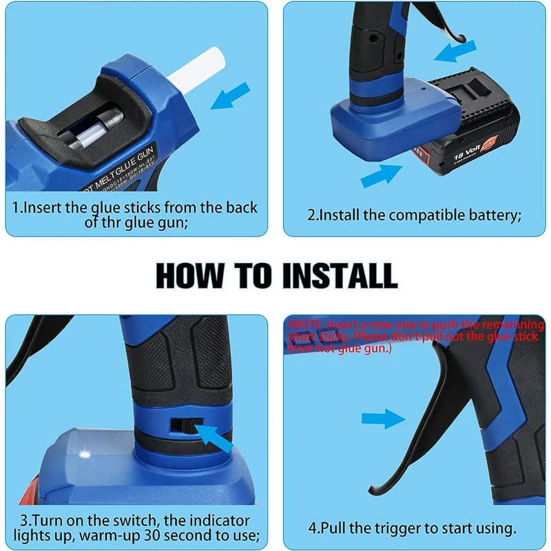 Беспроводной термоклеевой пист – обзор и цена Hot Melt Glue Gun Cordless