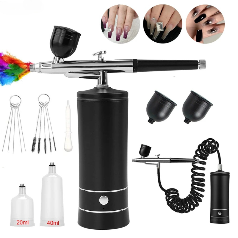 Набор для аэрографии ногтей с  – обзор и цена Airbrush Kit With Mini Compressor