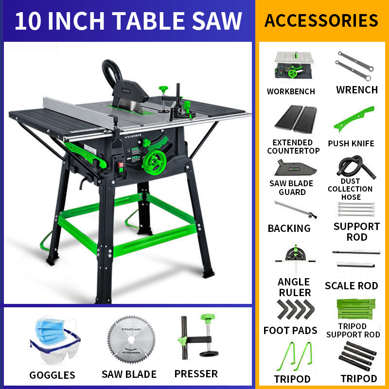 10-дюймовая настольная пила 18 – обзор и цена Mini Table Saw For Woodworking