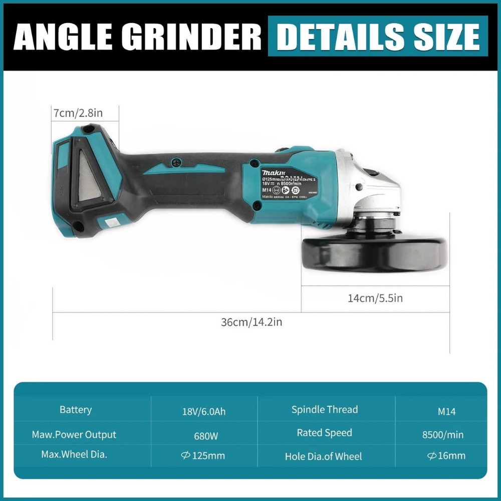 Бесщеточная литиевая угловая ш – обзор и цена Brushless Angle Grinder Battery Powered