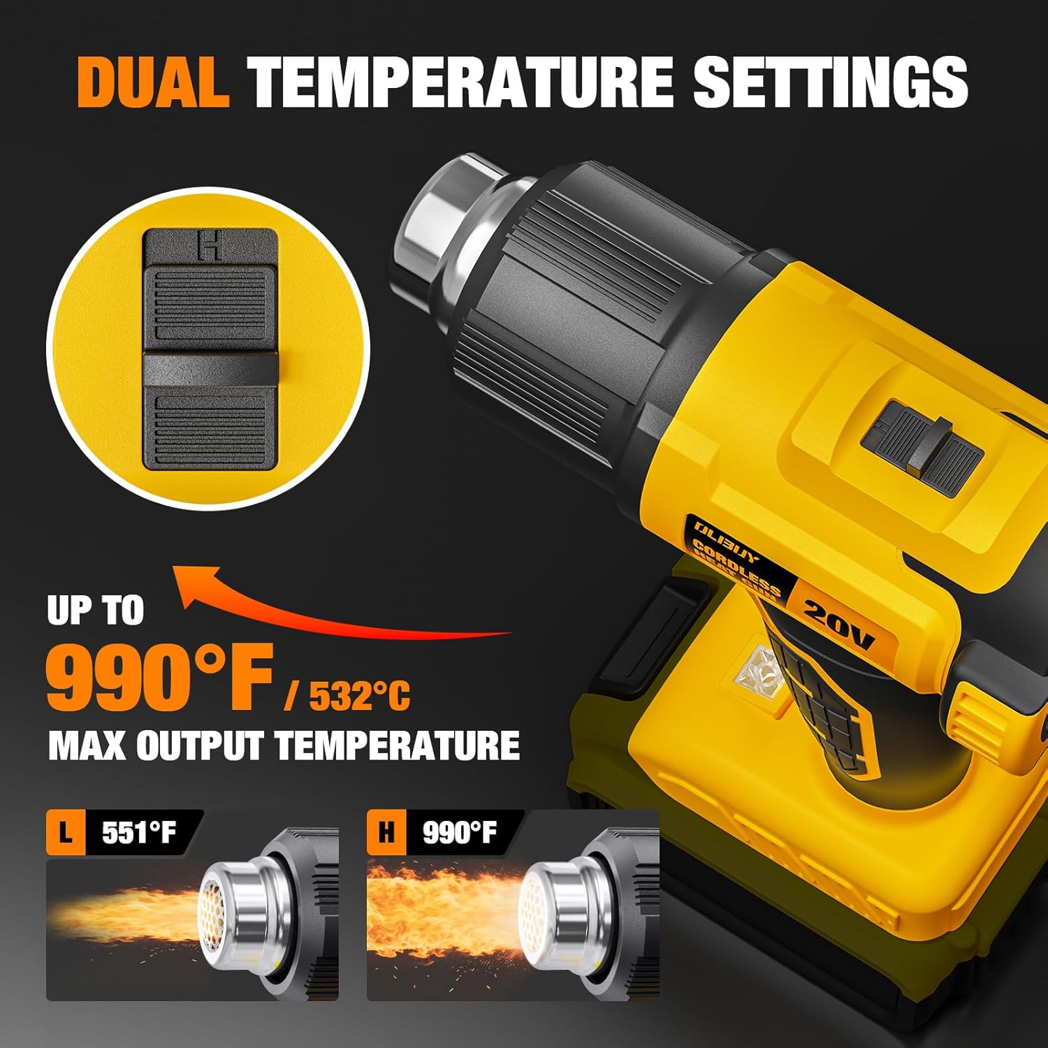 Беспроводной термофен, совмест – обзор и цена Cordless Heat Gun For Shrink Tubing